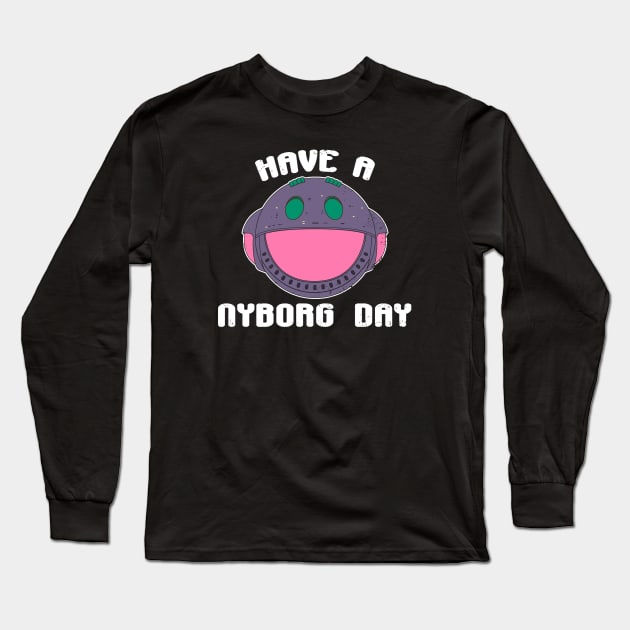 Heavy Metal Smile (Black Print) Long Sleeve T-Shirt by Nerdology